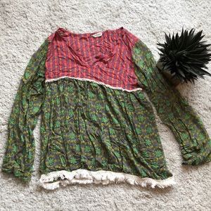 Natural Life Floral Boho Top